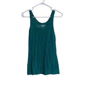 Mossimo Supply Co. Women's Teal Lace Tank Top Size S 64% Cotton 19% Polyester